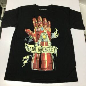 SR7B3. デザインTシャツ Lサイズ　NANO GAUNTLET ナノガントレット　AVENGERS END GAME アベンジャーズエンドゲーム