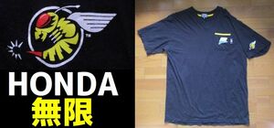 HONDA　無限　コレクション　Tシャツ　Mサイズ　黒　Vネック　ブラック　蜂　ハチ　ホンダ