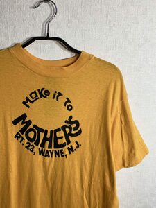 1970s ロゴ ビンテージ Ｔシャツ M 黄色 アメカジ