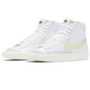 ☆NIKE WMNS BLAZER MID '77 白/黄緑 27.0cm ナイキ ウィメンズ ブレーザー ミッド 77 べアリーボルト ブレザー CZ1055-108