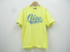 ROH DESIGN&WEAR SINCE 2005 ロゴ バックプリント Tシャツ 黄色 イエロー サイズＬ