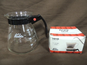 大阪 堺市！未使用 Kalita TKAL-S80-W 101D 2点セット コーヒーポット 電子レンジ用 コーヒードリッパー カリタ ストック品 送料\1000円