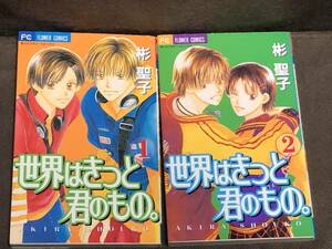 彬 聖子★『世界はきっと君のもの。』全２巻≪完結≫●FC フラワーコミックス　※同梱6冊まで送料185円