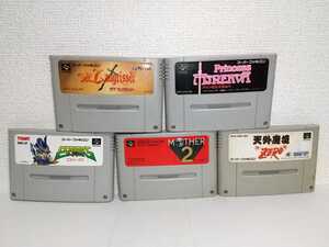 4本セット 送料無料 スーパーファミコン まとめ売り ジャンク エスパークス マザー2 デアラングリッサー プリンセスミネルバ