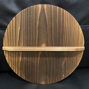 自然素材 木製 鍋蓋 直径28cm キッチン用品 フライパンや鍋に 未使用美品