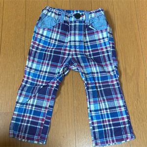 子ども服　JUNK STORE チェック　キッズ　ベビー　子ども　80サイズ　ボトムス 長ズボン　ロングパンツ