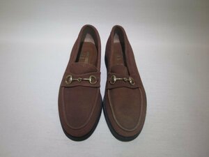 KANSAS 89 original leather n back tea color 24.5. bit attaching slip-on shoes shoes 