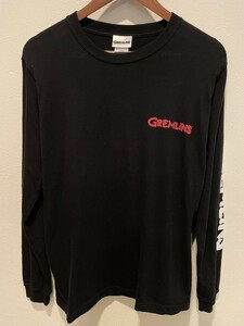 《送料込み》GREMLINS グレムリン ロングスリーブ Tシャツ ロンT ギズモ ブラック メンズ レディース ユニセックス 袖プリント ムービーT