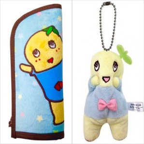 【ふなっしー】2点セット『マルチスタンドケース & ぬいぐるみマスコット/ボールチェーン付(マンボウ )』全て新