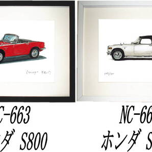 NC-663ホンダS800・NC-664ホンダS800M限定版画300部 直筆サイン有 額装済●作家 平右ヱ門 希望図柄をお選び下さい。