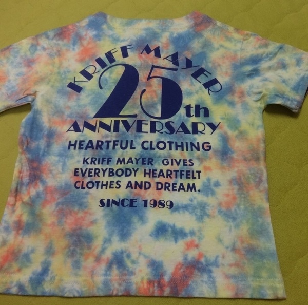 新品 KRIFF MAYER Tシャツ KIDS【 １００ cm 】レインボータイダイ 25周年記念
