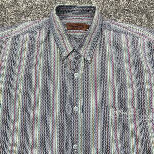 MISSONI Missoni Italy made button down gala shirt short sleeves shirt 50