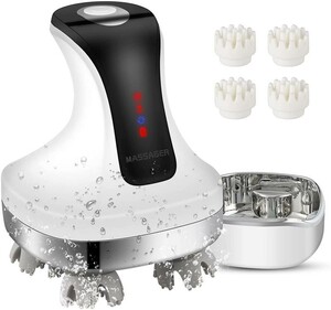 電動頭皮ブラシ IPX7防水 乾湿両用 USB充電台座 電動ブラシ