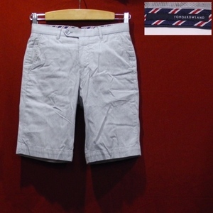  Tomorrowland design tricolor shorts shorts pants chinos slacks stripe Hickory navy blue / white 44 beautiful goods 