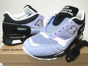 【送料無料 即決】NEW BALANCE UK製 M1500SVL 25cm US7 新品 SPRING VIBE PACK ブラックxパステルブルー スウェード メッシュ イギリス製