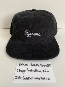 【新品】 Supreme　シュプリーム　Box Logo Snapback SCRIPT rare new キャップ　コーデュロイブラック　帽子　希少