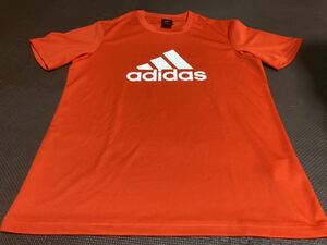  новый товар adidas флуоресценция цвет orange, Logo белый, короткий рукав стрейч tops размер M