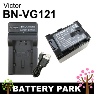 【新品・即決】BN-VG121 互換バッテリー 1個と互換USB充電器 Victor ビクター (JVC) GV GZ-E / EX / HD / HM / MS /MG
