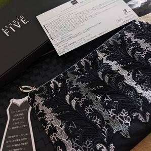 ワコール☆STUDIO FIVE☆スタディオファイブ☆ノベルティ☆非売品☆マスクポーチ☆ポケットティッシュ入付ポーチ/黒ブラック系☆豪華レース
