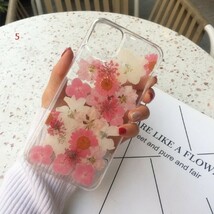 a364 iPhone おしゃれなリアル押し花スマホケース iPhone XS Max用_画像5