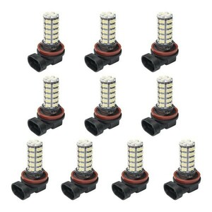 10個セット●● 12V 爆連 68発 H11 LED フォグランプ 霧灯 バルブ 電球 単品　ホワイト