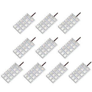 10個セット●● 12V FLUX15連3×5 LED 基板 端子形状BA15s (G18/S25シングル) ルームランプ ホワイト