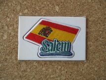 SALEMタバコ国旗『スペイン』刺繍ワッペン/SPAIN観光地レース旅行アップリケ販促品フラッグ喫煙オマケおまけ廃盤_画像1