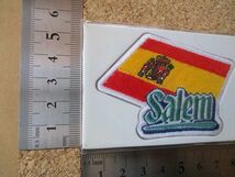 SALEMタバコ国旗『スペイン』刺繍ワッペン/SPAIN観光地レース旅行アップリケ販促品フラッグ喫煙オマケおまけ廃盤_画像7