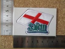 SALEMタバコ国旗『イングランド』刺繍ワッペン/イギリス観光地レース旅行アップリケ販促品フラッグ喫煙オマケおまけ廃盤_画像6