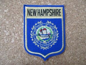 90s NEW HAMPSHIRE『ニューハンプシャー州』スーベニア刺繍ワッペン/Voyager旅行アメカジ観光カスタム土産アップリケUSAエンブレム旗