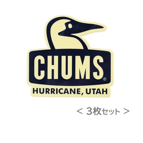 チャムス Sticker ステッカー CHUMS Booby Face ネイビー CH62-1124 新品 防水素材 ＜ ３枚セット ＞
