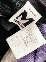 M MISSONI size38 イタリア製ニットワンピース 袖付き 半袖 ボーダー ミッソーニ 春夏_画像7