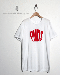 新品★最大値下げP.M.D.S pmds premium mood プレミアムムードデニムスペリオール 半袖Tシャツ　ロゴプリント　ホワイト　サイズXXL