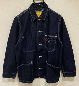 ※LEVI'S RED POSITIVELY SUPERIOR リーバイス レッド 濃紺 デニム カバーオール ジャケット S　　　　　　 BJBA.E　　