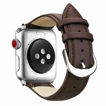 Apple Watch アップルウォッチ バンド ベルト 38 40 41 42 44 45 49 iwatchベルト レザー 交換 シリーズ1/2/3/4/5/6/7/8/9 SE Ultra 茶色_画像2