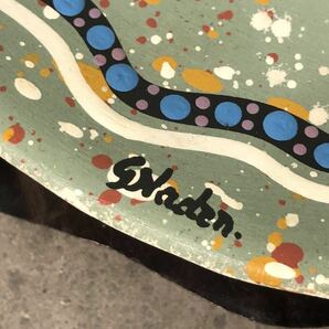【即決/送料無料】 classic koori designs アボリジニアートプレート 陶磁器製飾り皿 絵皿 一点物 ハンドメイド 海外土産 インテリアの画像2