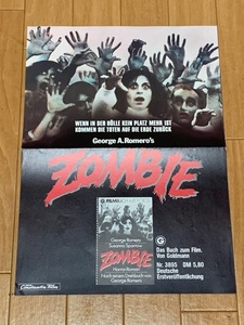 zombi overseas edition original Pro motion Mini poster George *A*romero direction da rio *arujentoDAWN OF THE DEAD 1978 year 