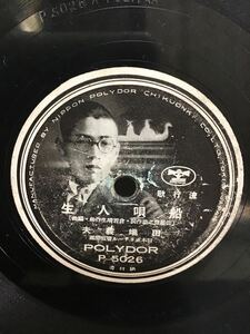 船唄人生 田端義夫 大島つばき 靑葉笙子　SP盤 レコード 中古い4