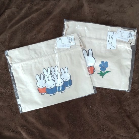 【前後セット】miffy × ROPE'PICNIC ミッフィー × ロペピクニックコラボ トートバッグ きんちゃく