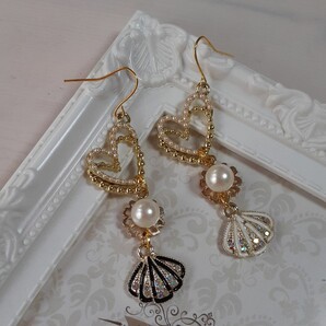 シェルパールピアス handmade