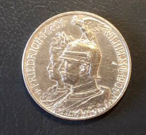 ドイツ 1901年 2マルク銀貨