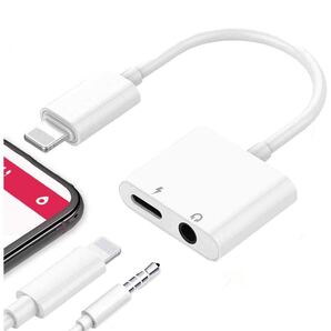 iPhone用 イヤホン 2in1 ライトニング 3.5mm