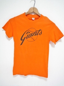 70’s ビンテージ giants サンフランシスコジャイアンツ 半袖 Tシャツ メジャーリーグ ベースボール MLB プロ野球 S オレンジ USA コットン