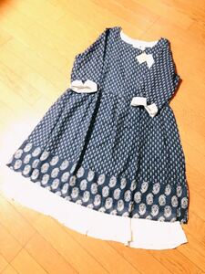 コットン100% ゆったり可愛さ盛りだくさんワンピース 未使用