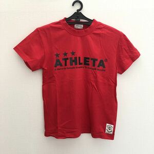 送料無料！ATHLETA（アスレタ）Tシャツ半袖（赤/綿100%）☆Sサイズ（D）