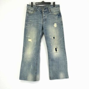 アメリカン イーグル★派手ダメージ加工/デニムパンツ【メンズW32/股下71cm/紺】American Eagle◆BF486