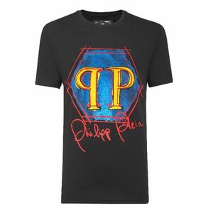 【CU】PHILIPP PLEIN　フィリップ プレイン　半袖Ｔシャツ　ブラック　MTK3941 PJY002N-DT600　ロゴ【新品・正規品】