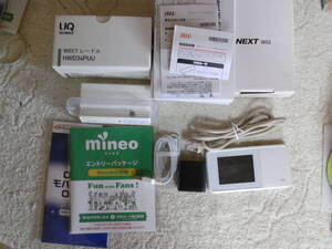 【動作確認済】AU WiMAX 2+ SPEED Wi-Fi NEXT W03 mineo・ocn・ijj APN設定済み SIM申し込みパッケージ付属