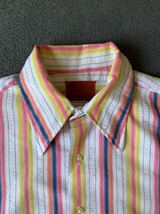 60s 70s SEARS シアサッカー マルチカラー 半袖シャツ vintage ビンテージ ストライプシャツ_画像6