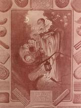 レア 稀少 フランス ヴィンテージ 1928年 赤 LU 広告 ビスケット ポスター ポストカード ノベルティ ブルボン サヴィニャック アンティーク_画像5